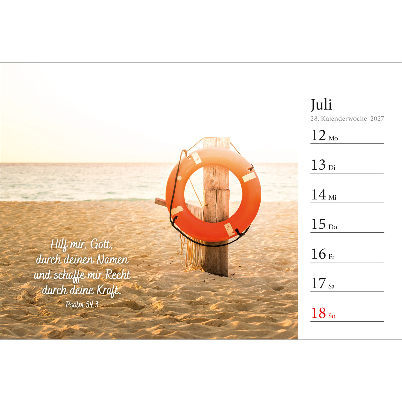 Aufstellkalender - In deine Hand stell ich den Tag 2027