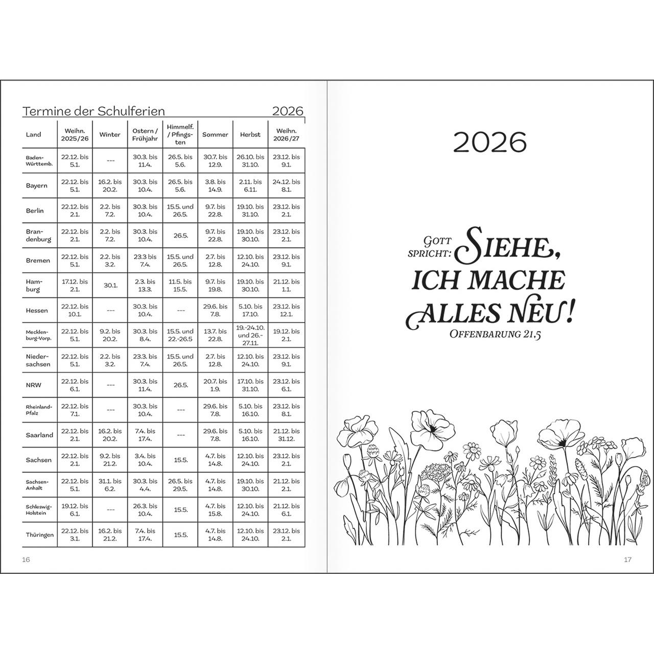 Terminkalender - Er ist immer bei mir 2026