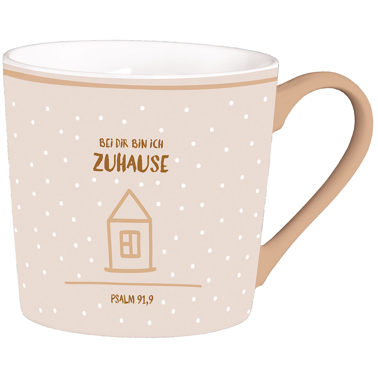 Bei dir bin ich Zuhause Tasse - Bei dir bin ich Zuhause - Haus Zeichnung Punkte
