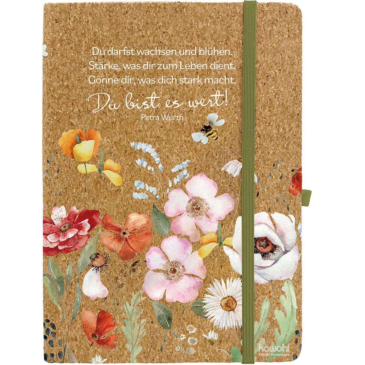 Notizbuch - Du bist es wert! - Blumenwiese