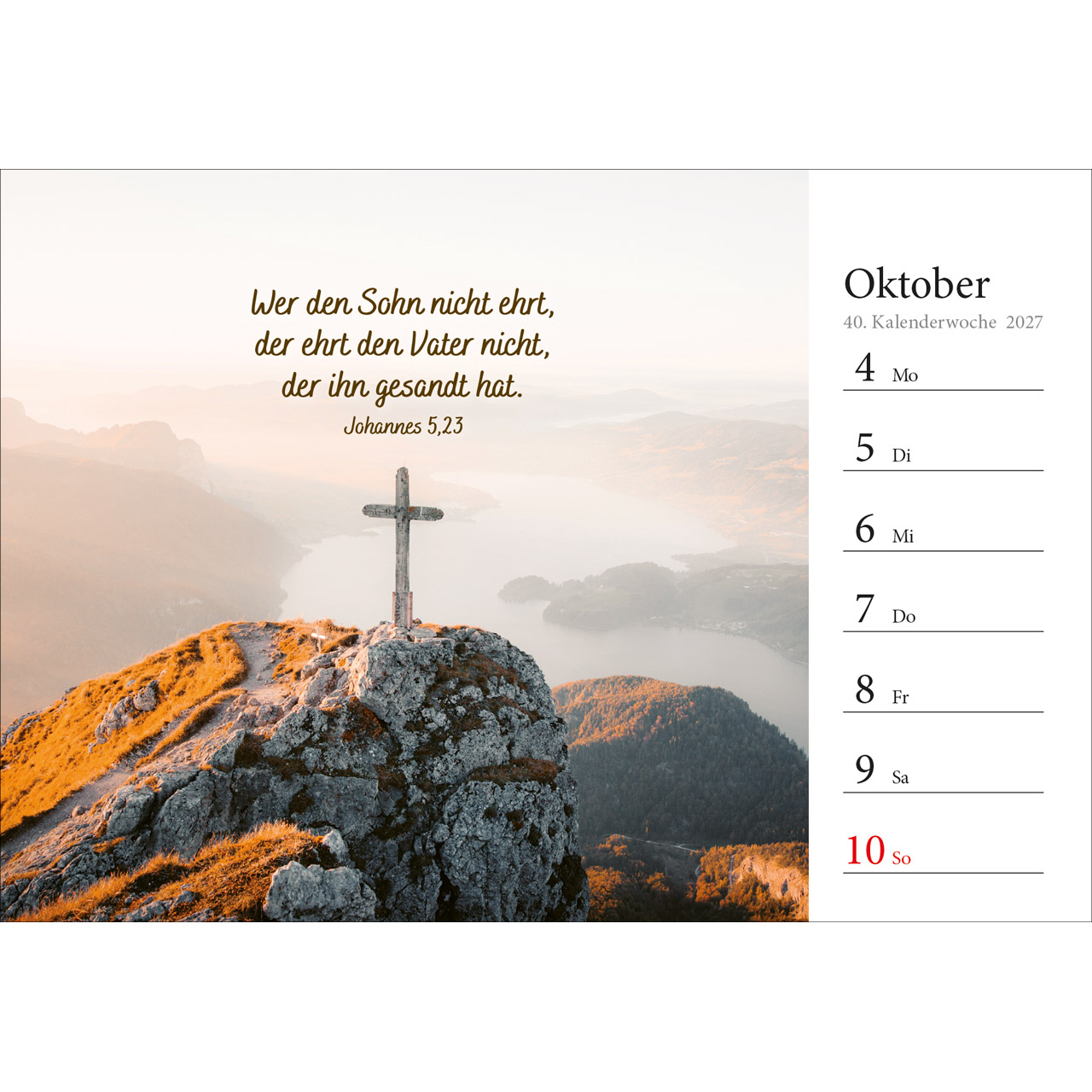 Aufstellkalender - In deine Hand stell ich den Tag 2027
