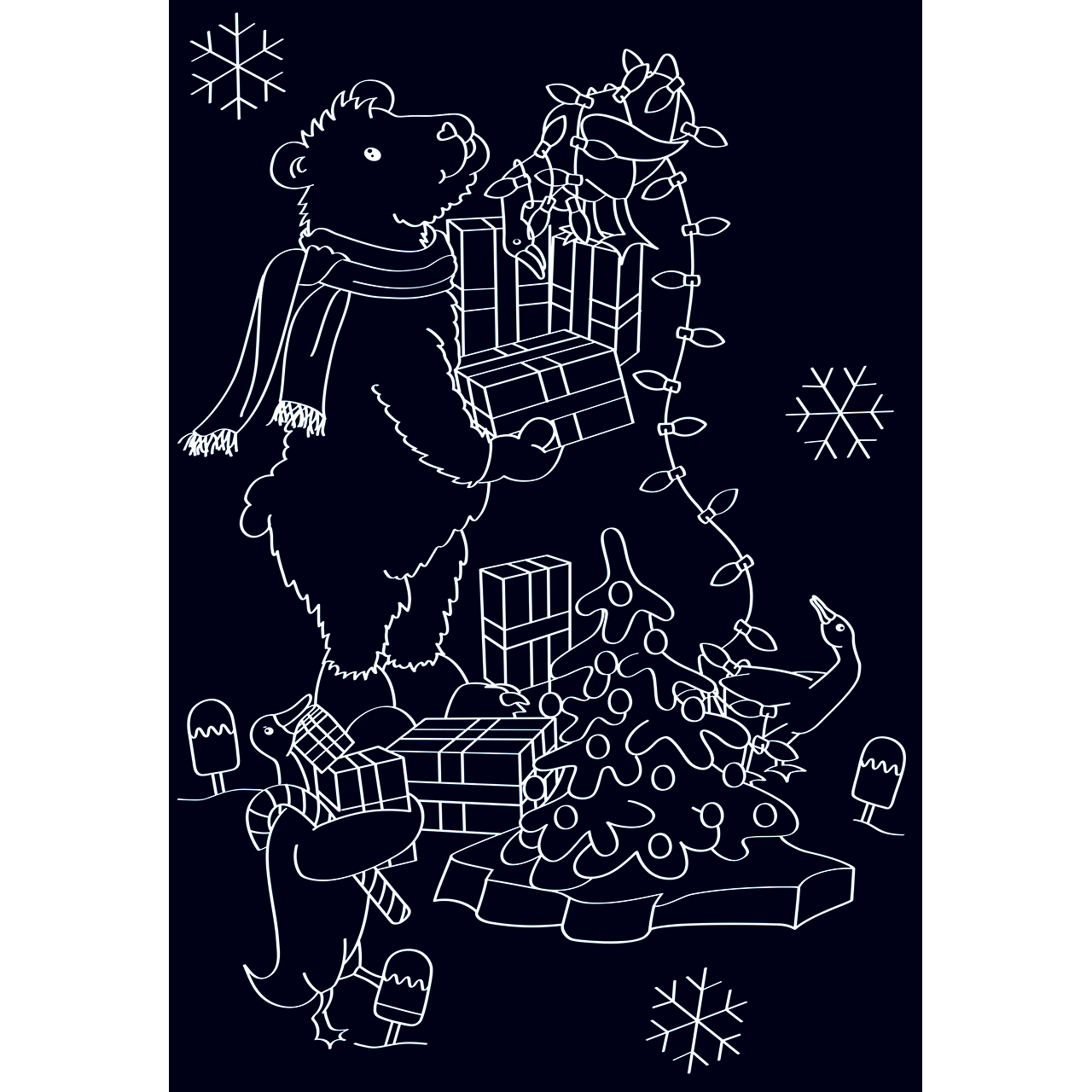 Spiel & Spaß - Winterweihnachtsfreude - Lama Eisbär Tannenbaum Weihnachtsbaum Eisscholle Geschenk Schnee