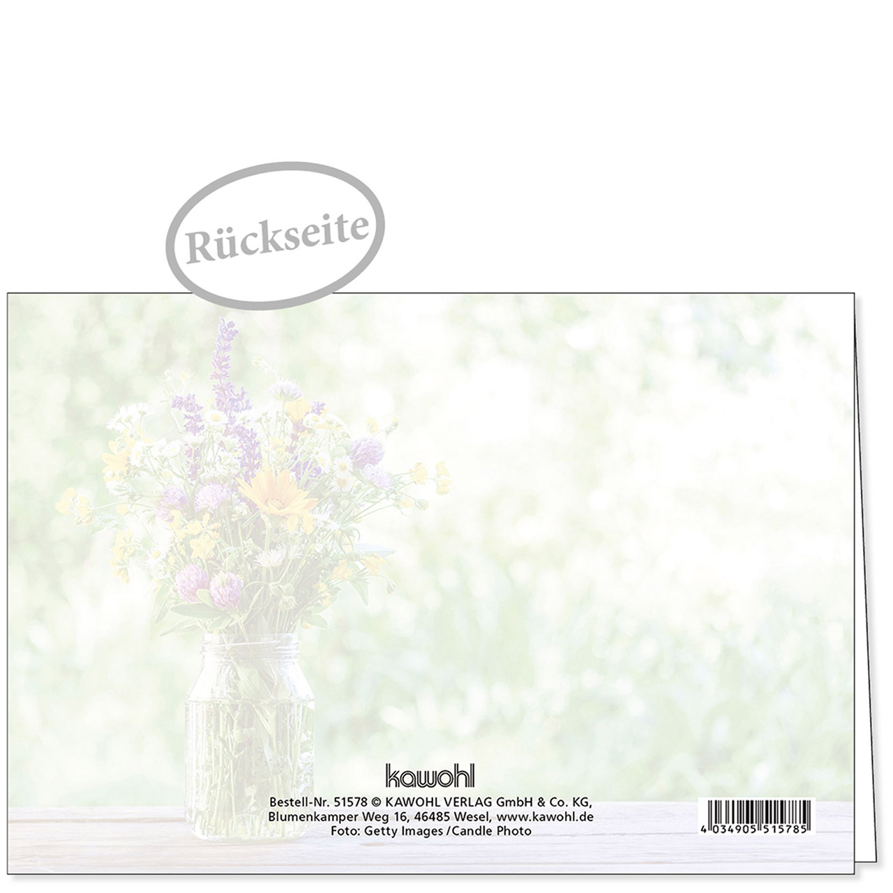 Faltkarte - Zum Geburtstag ein ganzer Strauß bunter Wünsche - Vergissmeinnicht Blumen Strauß Vase Glas