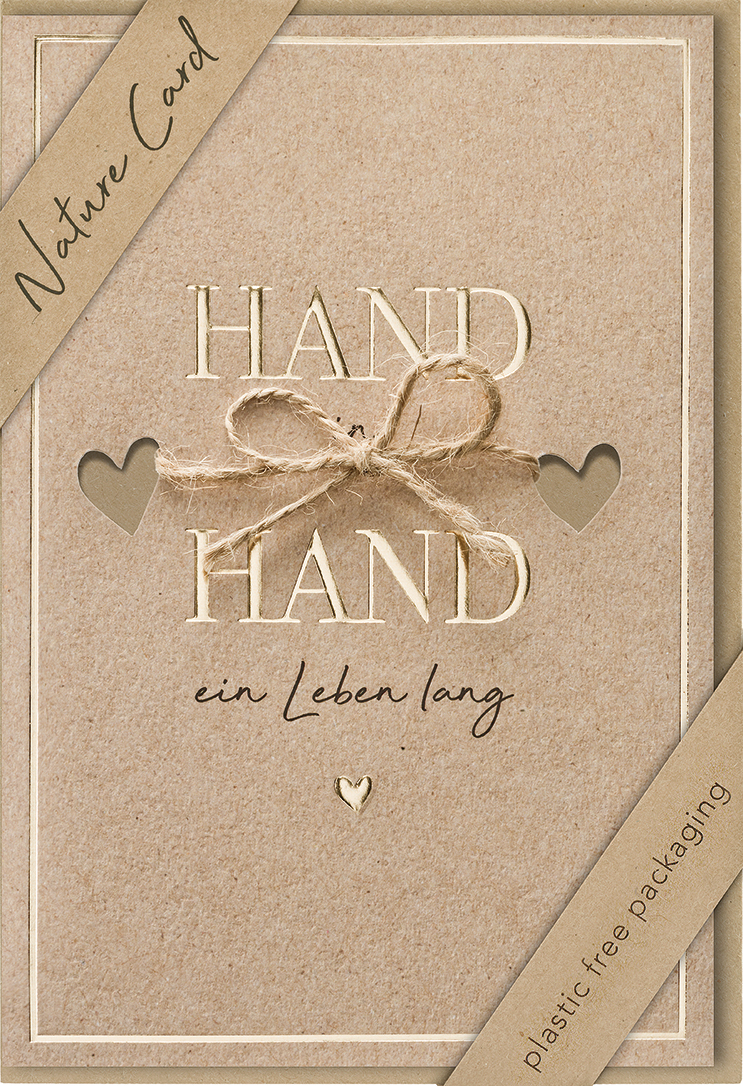 Faltkarte - Faltkarte 'Hand in Hand ein Leben lang'