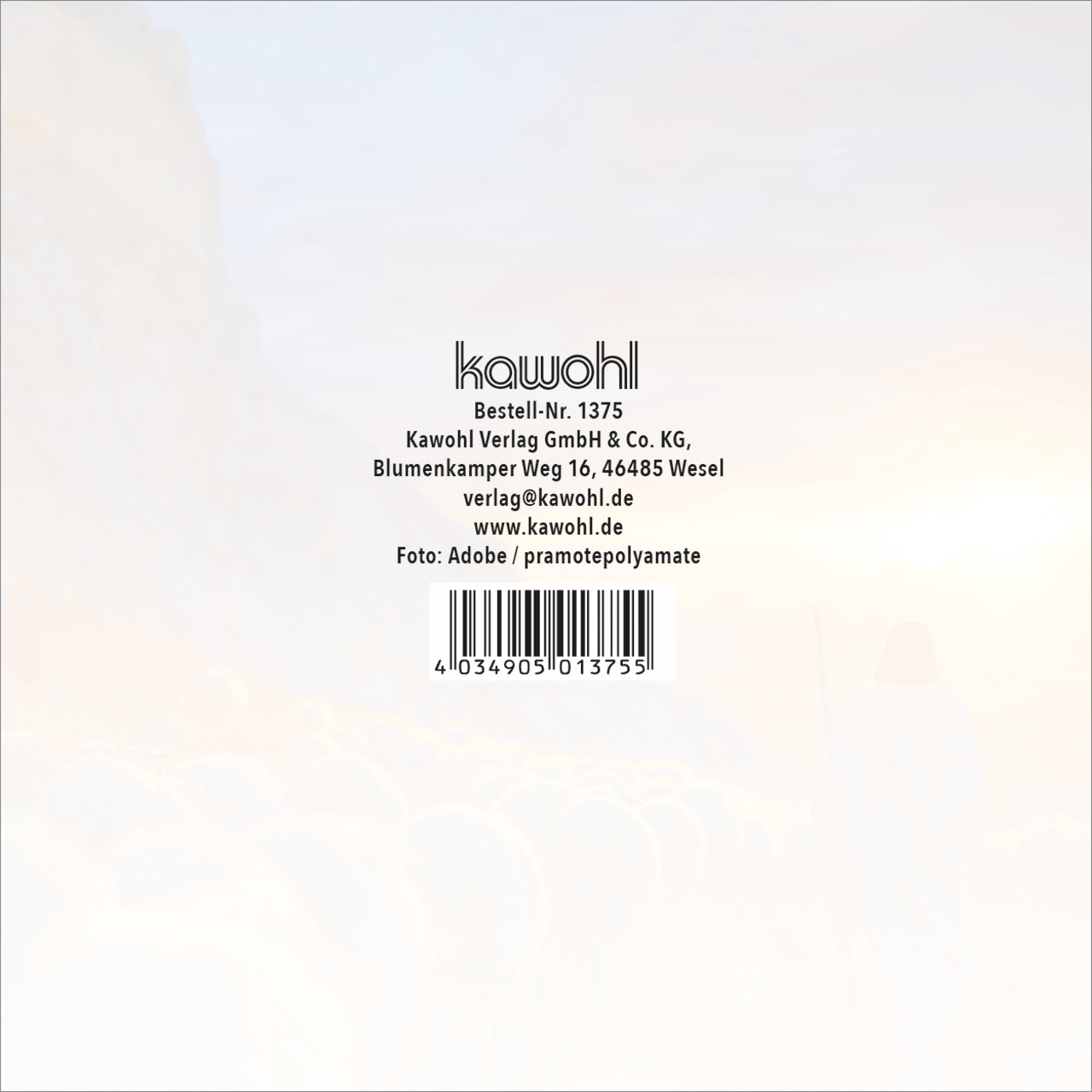 Notizblock - Fürchte dich nicht, denn ich bin mit dir - Hirte Schafe Berge Felsen Sonnenuntergang Sonnenaufgang Wolken Stab Feld Umhang Sonne
