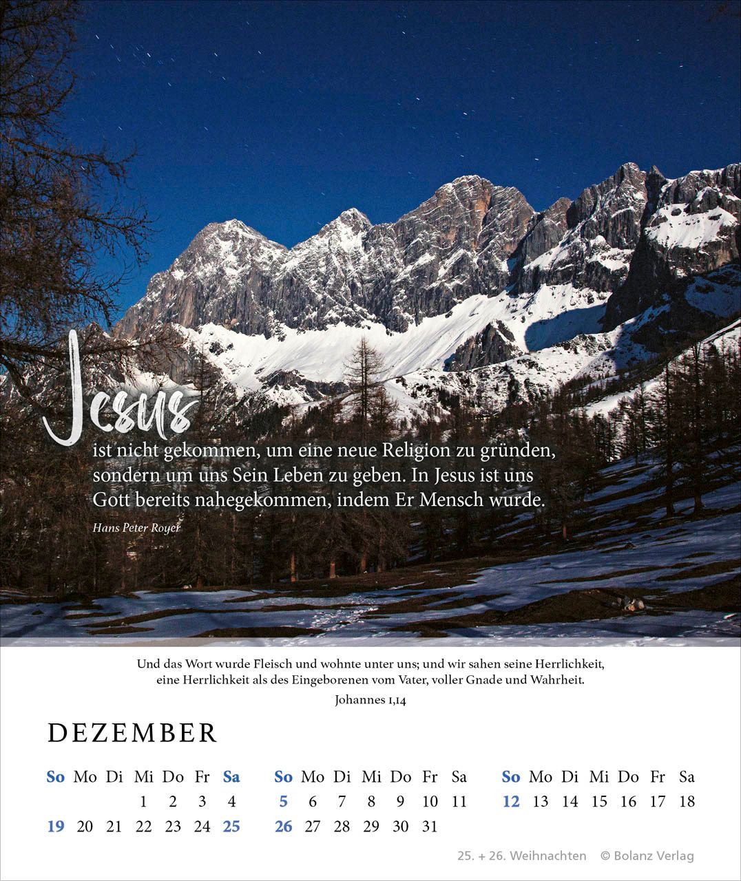 Tischkalender - Fels meiner Stärke 2027