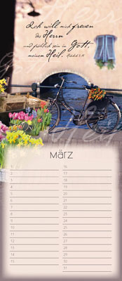 Immerwährender Kalender - Begegnungen auf seinem Weg - Frau Tuch Mohnblumen Pusteblume