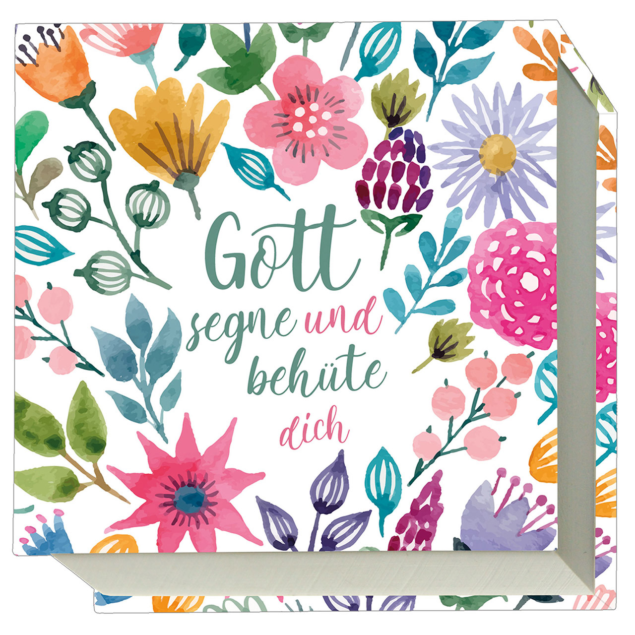 Gott segne und behüte dich Notizblock - Gott segne und behüte dich - Blumen Grafik