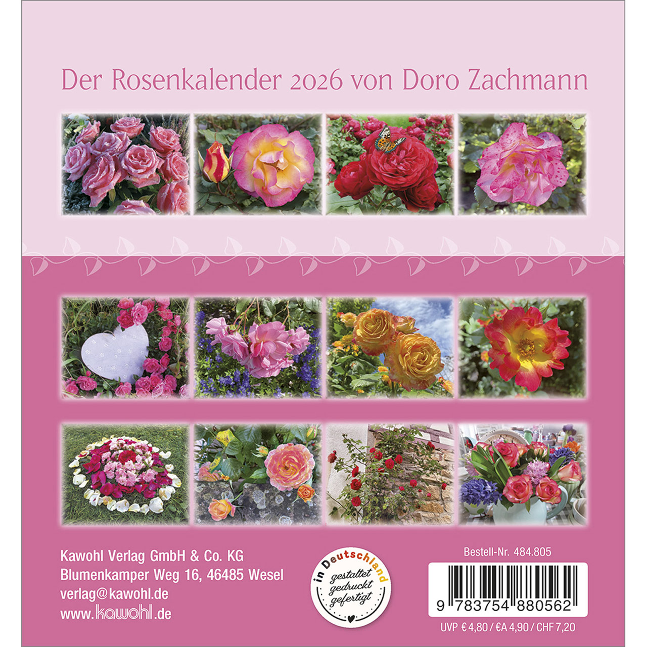 Tischkalender - Rosenduft mit besten Wünschen 2026