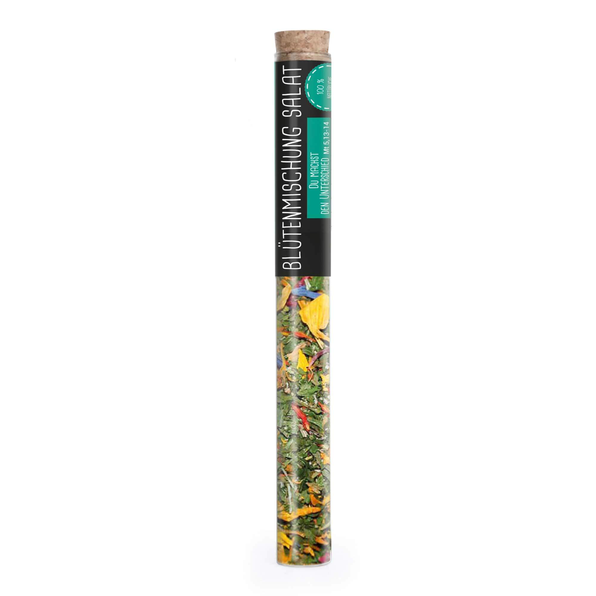 Gewürze & Kräuter - Gewürzmischung Blütenmischung Salat (7 g) - Reagenzglas