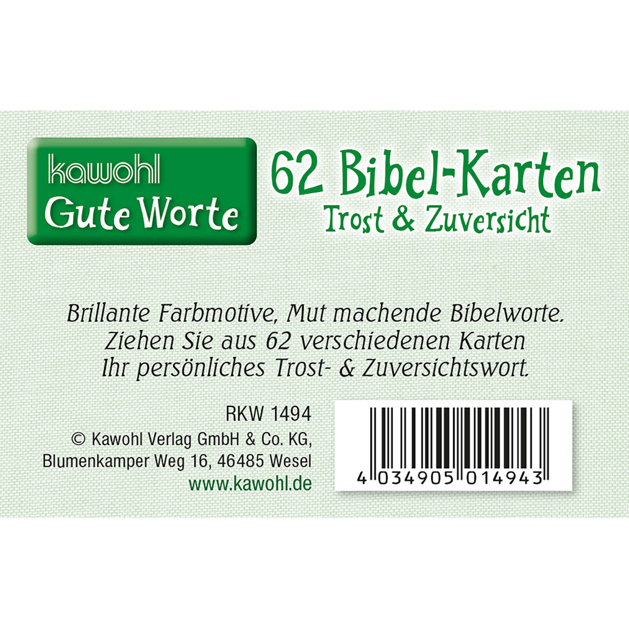 Karten-Box Kunststoff - Trost und Zuversicht - Haus Leuchtturm Küste Felsen Meer