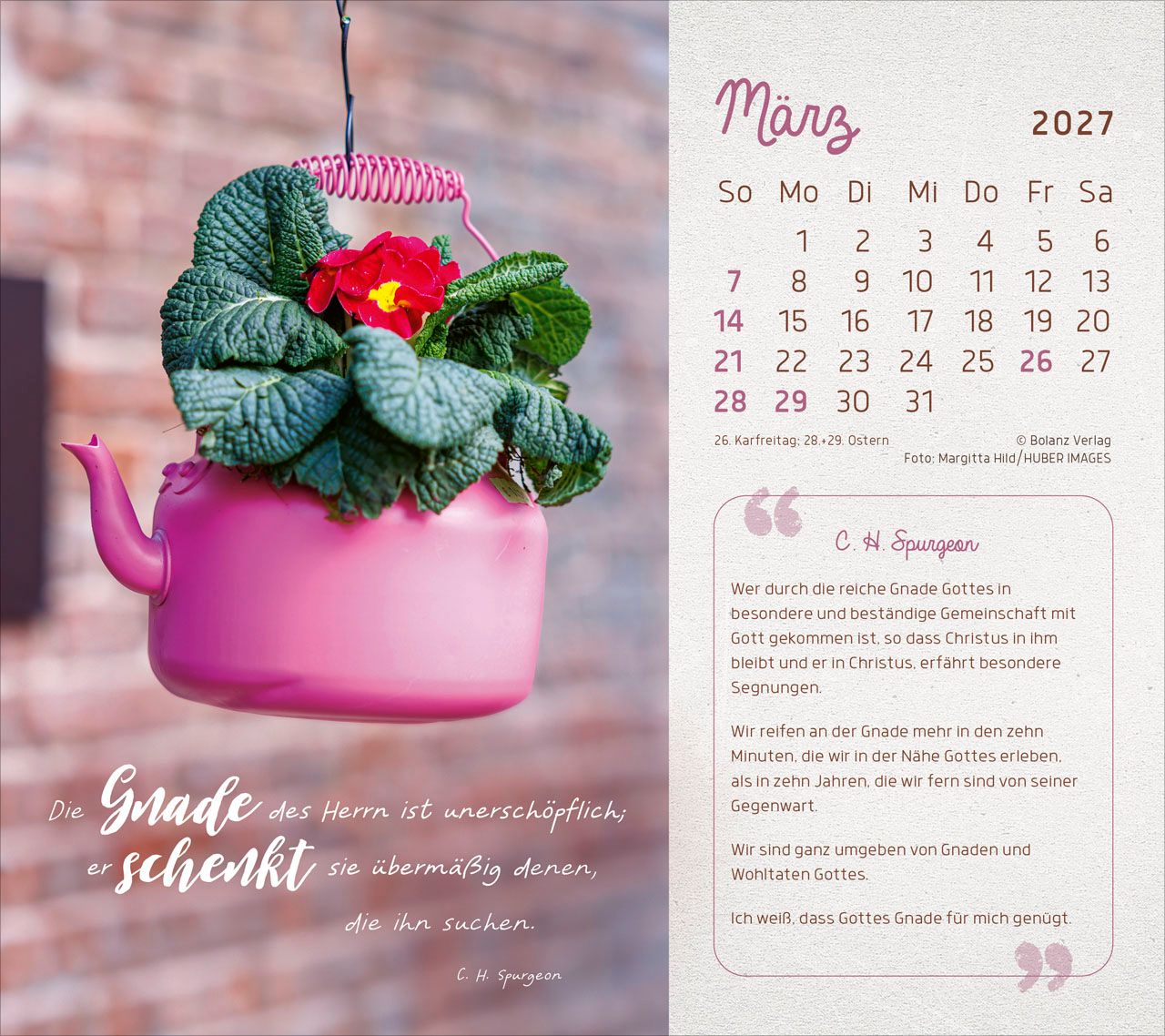 Tischkalender - Mit seiner Kraft durchs Jahr 2027 Tischkalender
