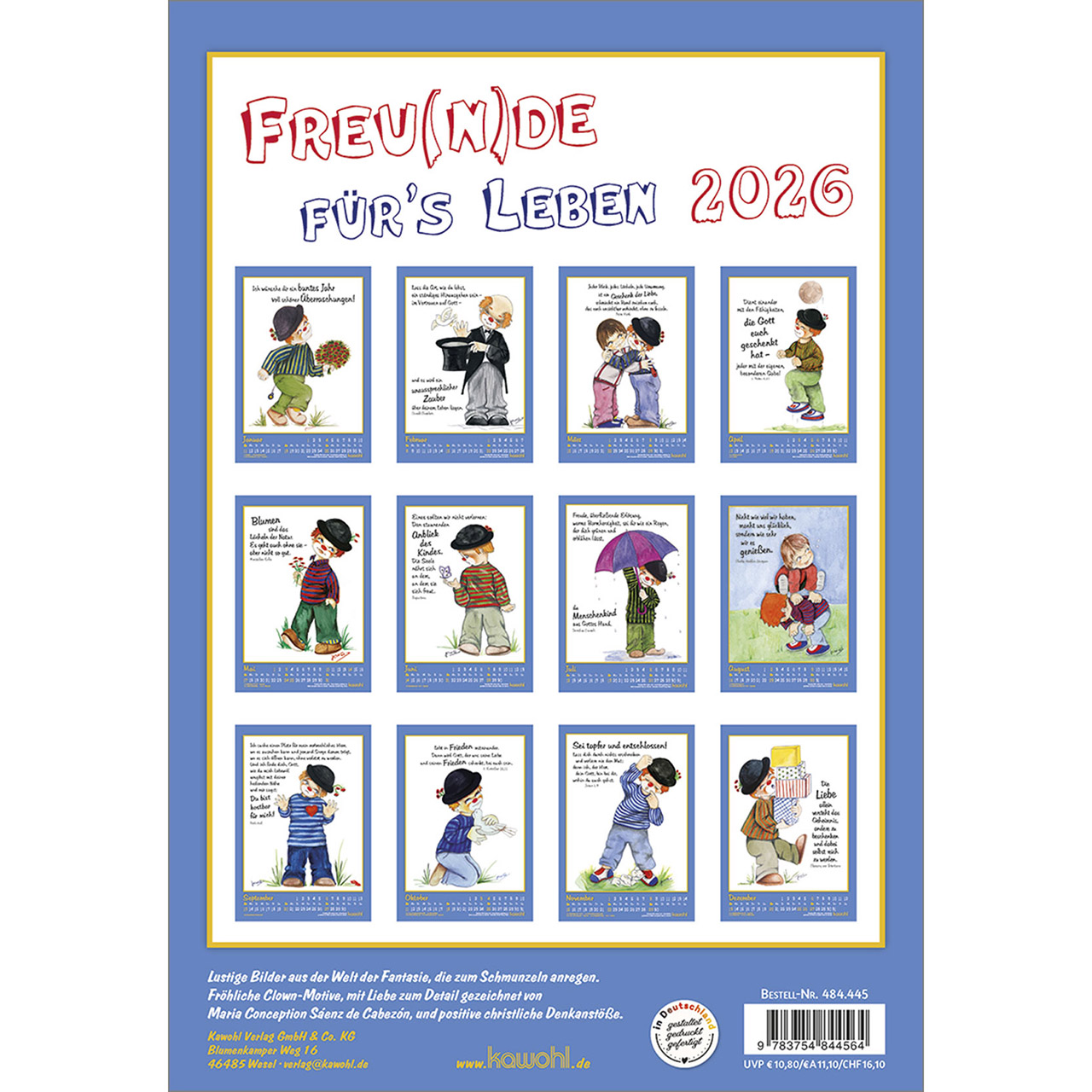 Wandkalender - Freu(n)de für's Leben 2026