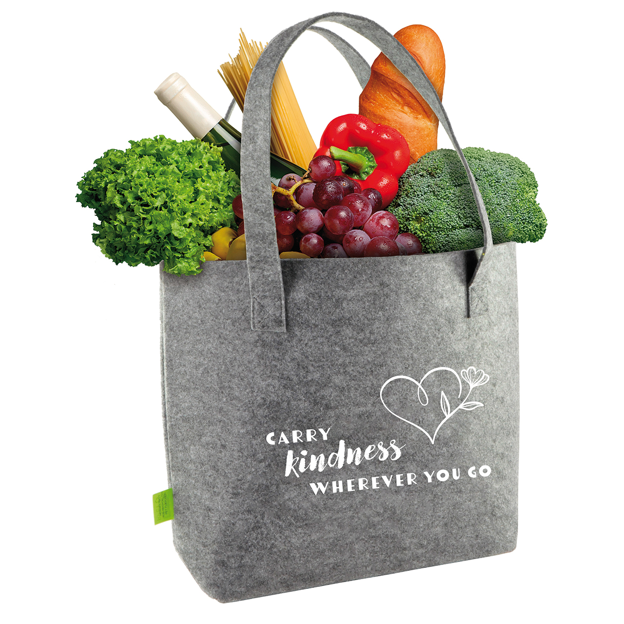 Tasche - carry kindness wherever you go - Herz Blume
