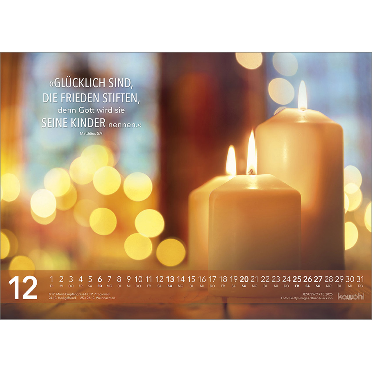 Wandkalender - Jesus Worte 2026