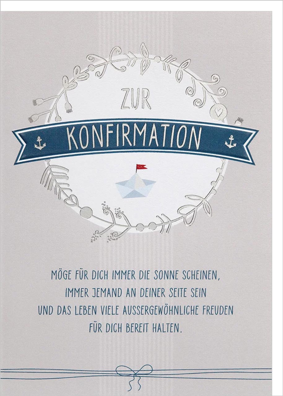 Faltkarte 'Zur Konfirmation Gottes Segen'