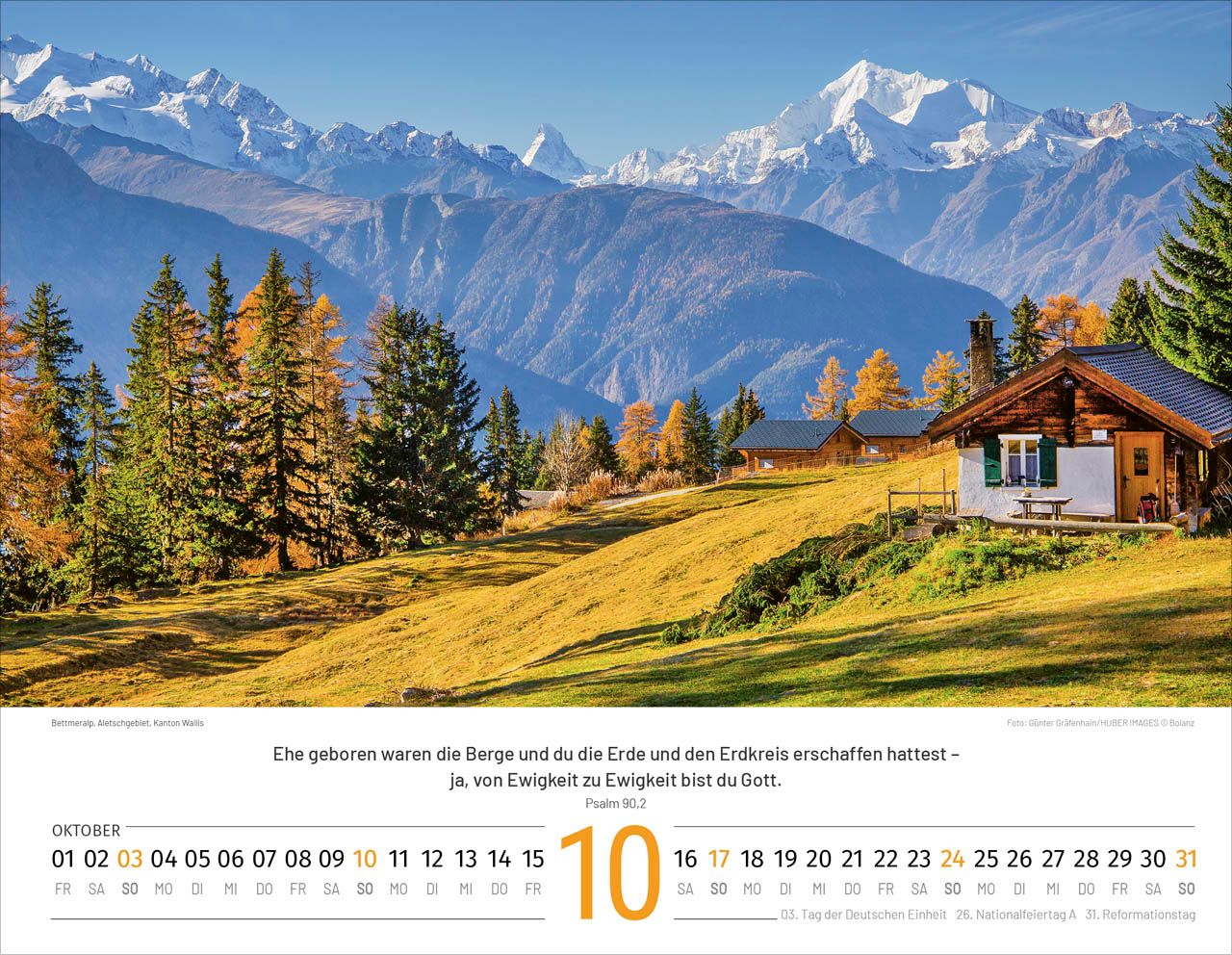 Wandkalender - Schweiz 2027 - deutsch
