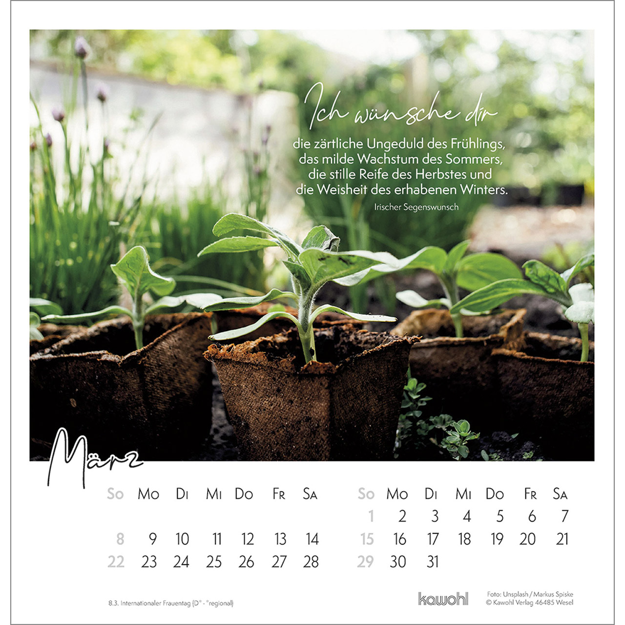 Wandkalender - Auszeit im Grünen 2026