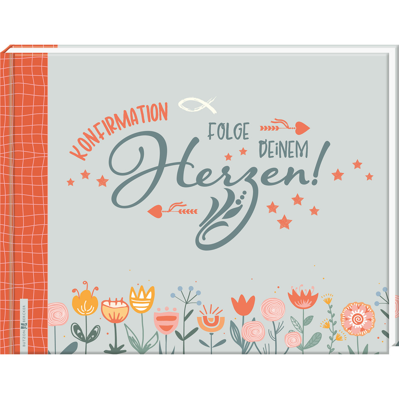 Buch - Konfirmation - Herz Sterne Blumen