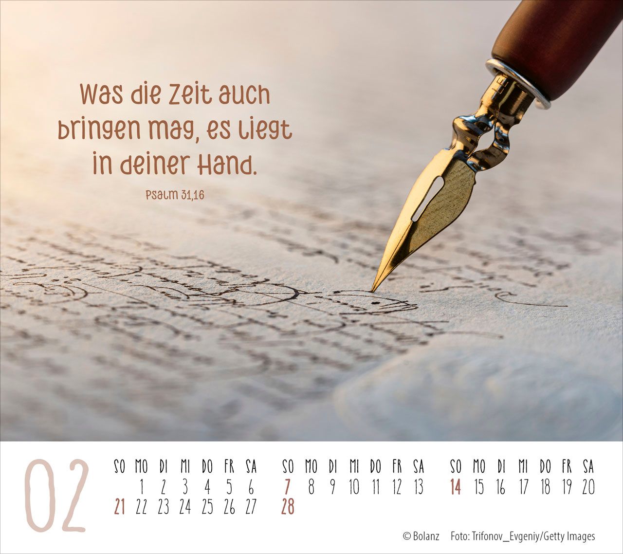 Tischkalender - Gute Wünsche für dich 2027 Tischkalender