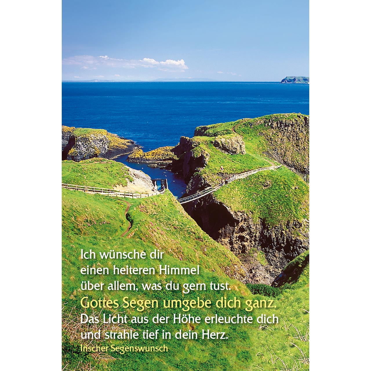 Mini-Karten-Buch - Friede sei mit dir - Landschaft Meer Klippe