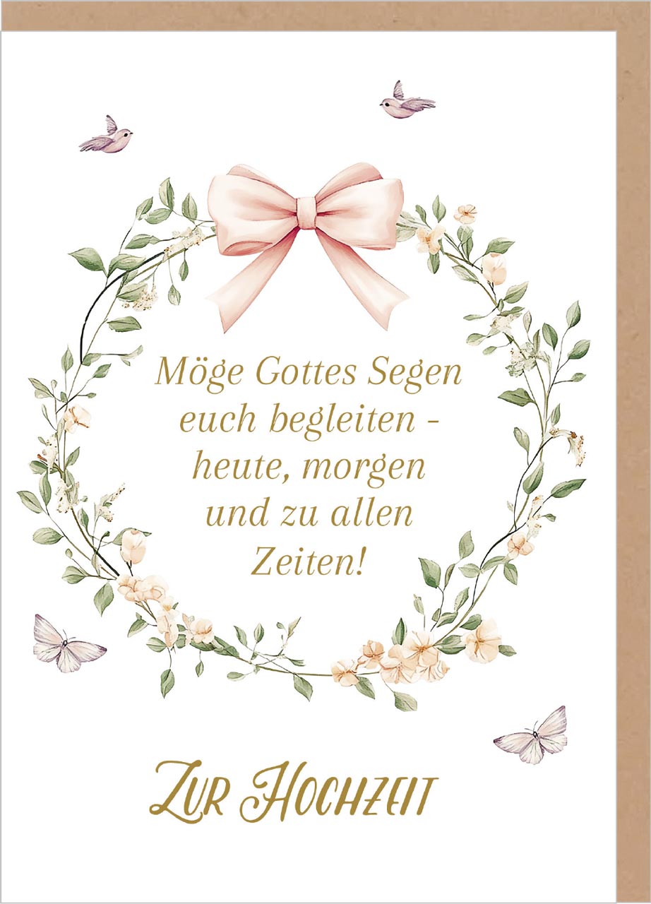 Faltkarte - Faltkarte 'Zur Hochzeit'