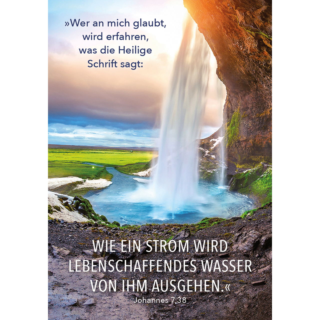 Karten-Box Papier - Jesu Worte - Boot Netz Strand Sonne Wolken