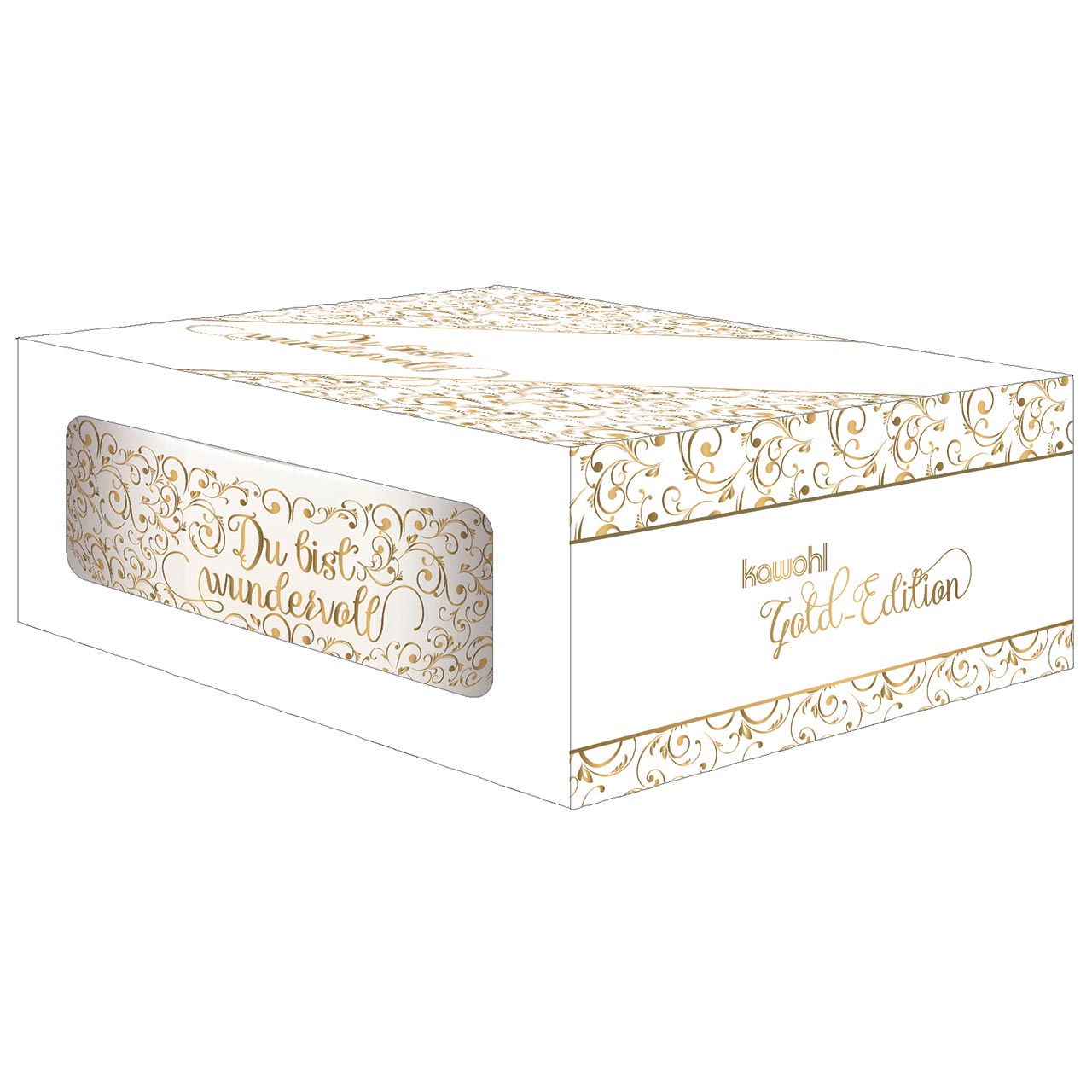 Müslischale - Du bist wundervoll - Ranken-Muster mit Echtgold-Dekor