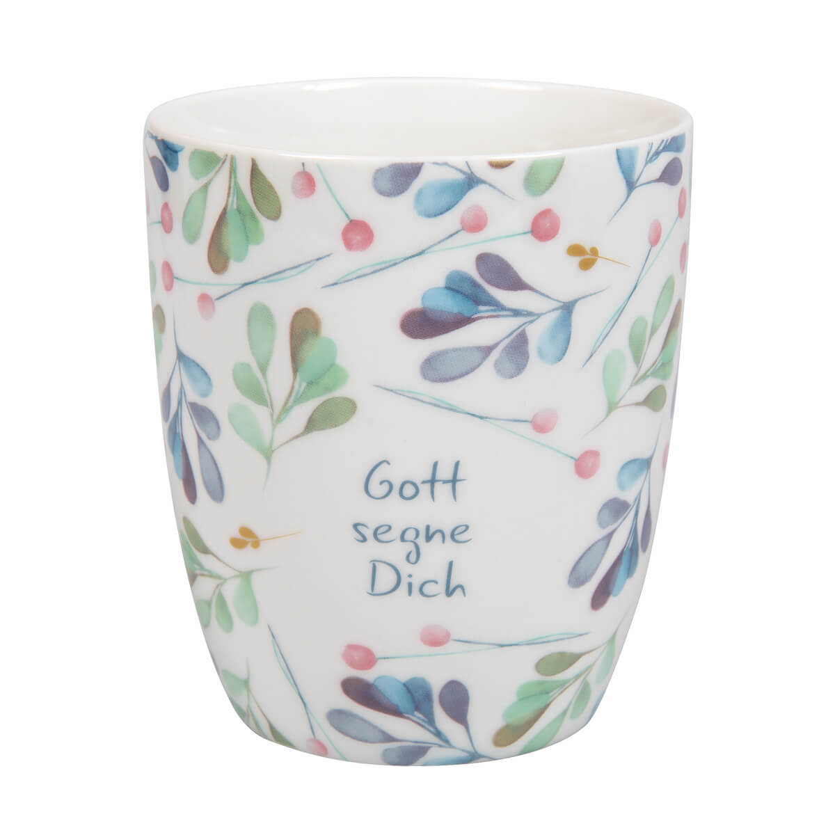 Tasse - Tasse 'Gott segne Dich' - Blätter Blüten