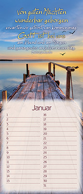 Immerwährender Kalender - Der Herr segne dich und behüte dich - Blüte im See