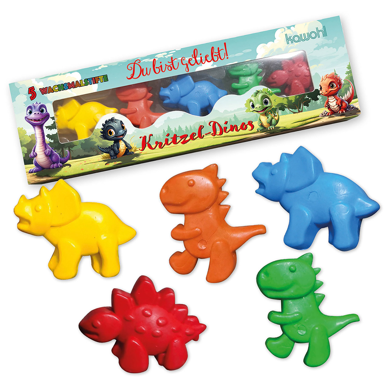Wachsmalstifte Dinos Du bist geliebt!