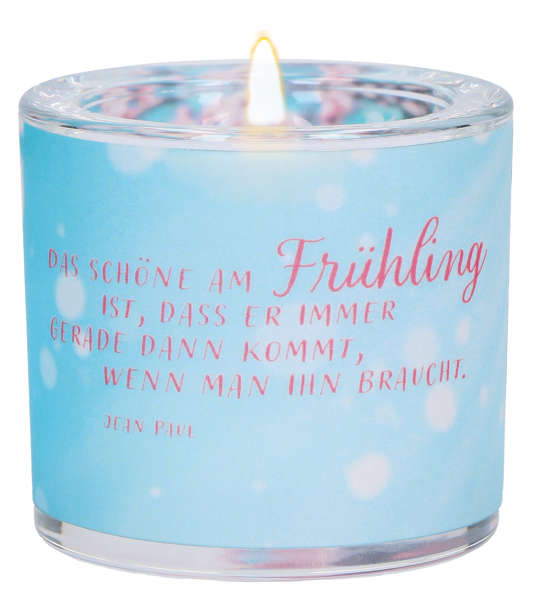 Teelichthalter - Glaswindlicht "Frühling"