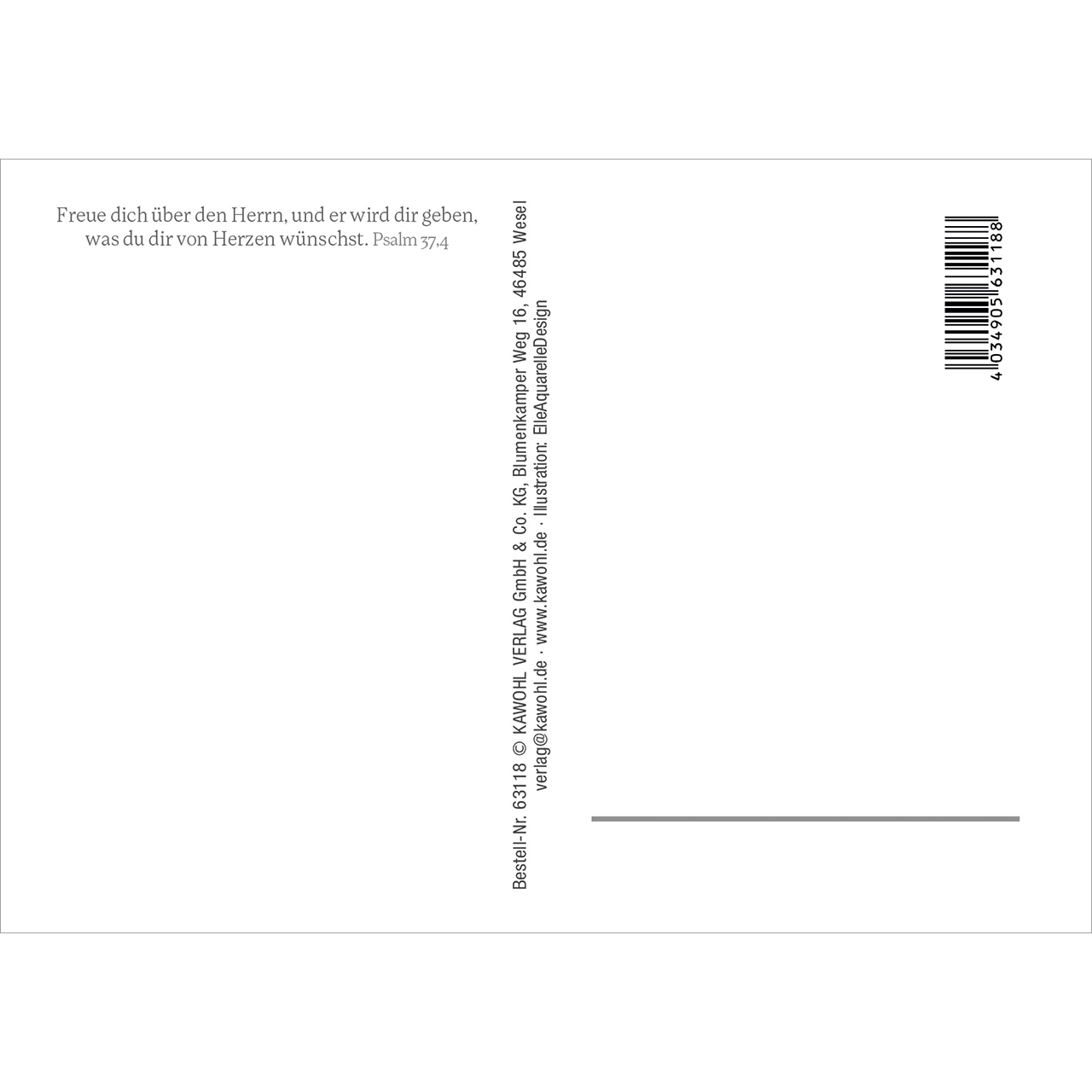 Postkarten - Freu dich über den Herrn - Aquarell Eukalyptus Blumen