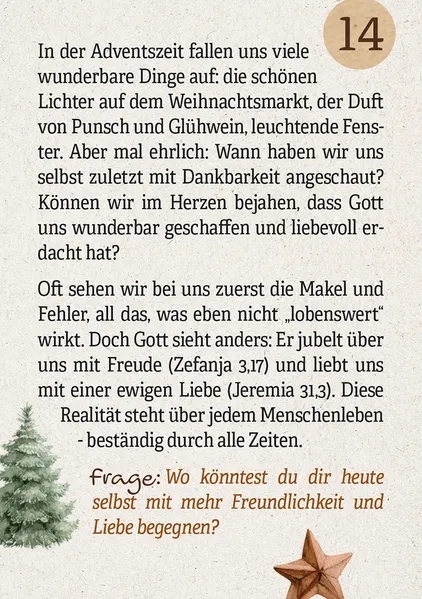 Adventskalender - 24 Herzenswege zur Krippe mit Psalm 139