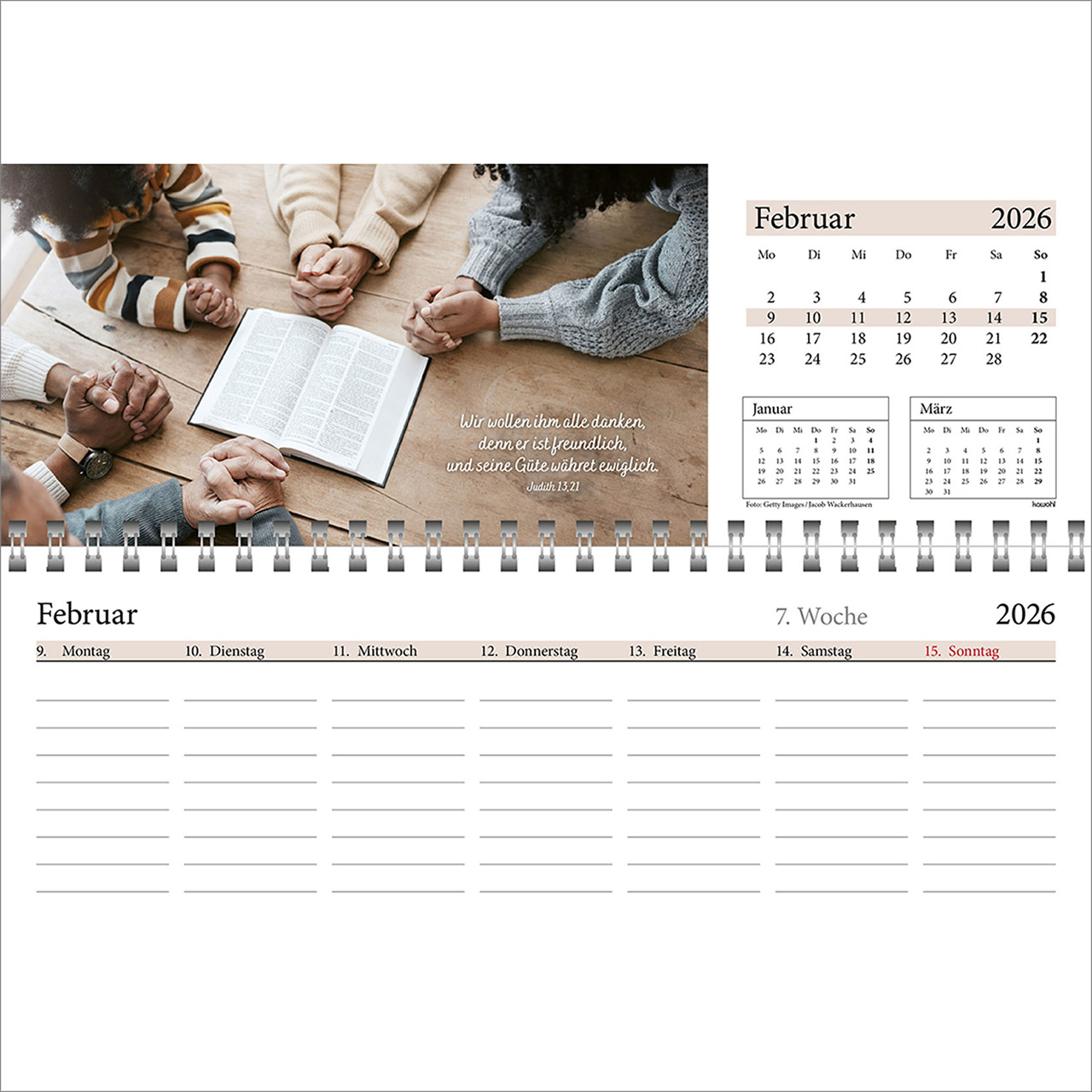 Tischkalender - In deine Hand leg ich den Tag 2026