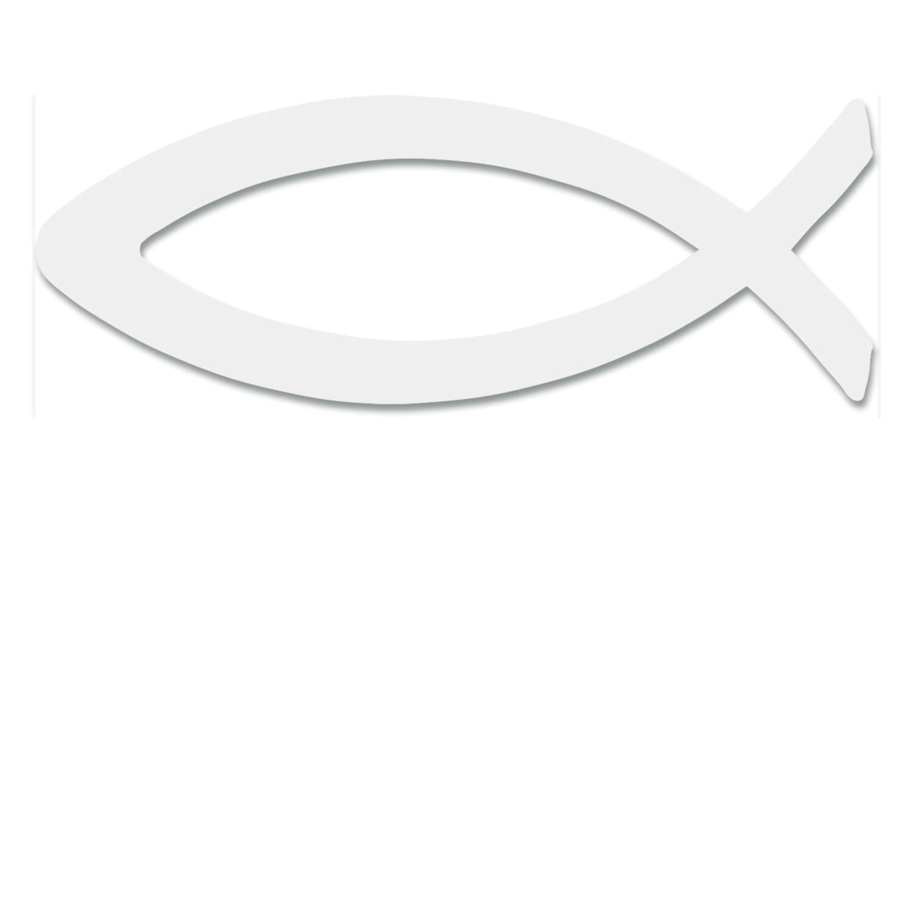 Aufkleber - Aufkleber 'Fisch' weiß