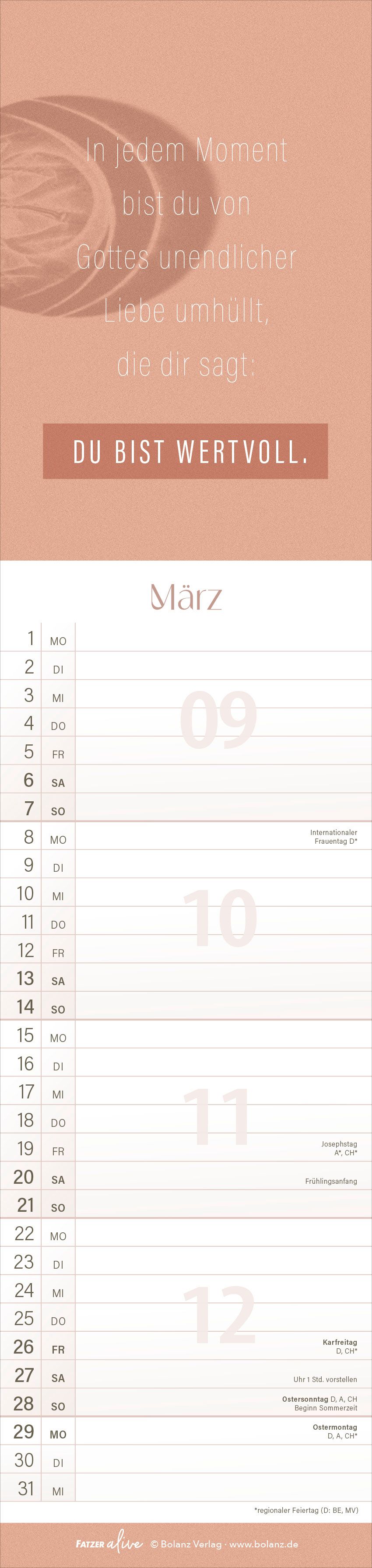 Terminkalender - Erfüllt leben 2027 Streifenterminkalender
