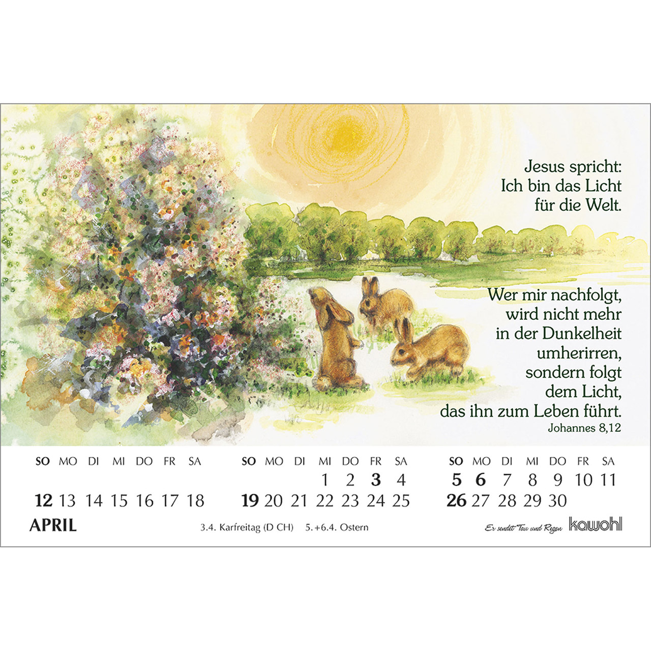 Tischkalender - Er sendet Tau und Regen 2026