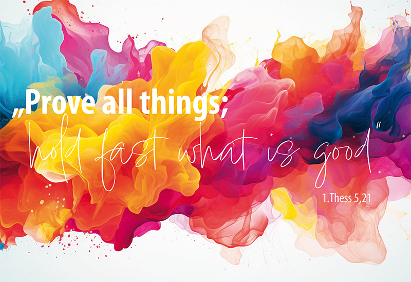 Postkarte 10 Ex. 'Prove all things; hold fast what is good' 1. Thess. 5,21