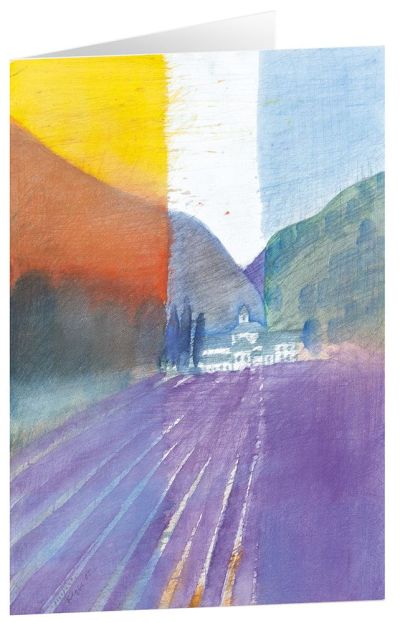Lavendelfelder - Kunst-Faltkarten ohne Text (6 Stück)
