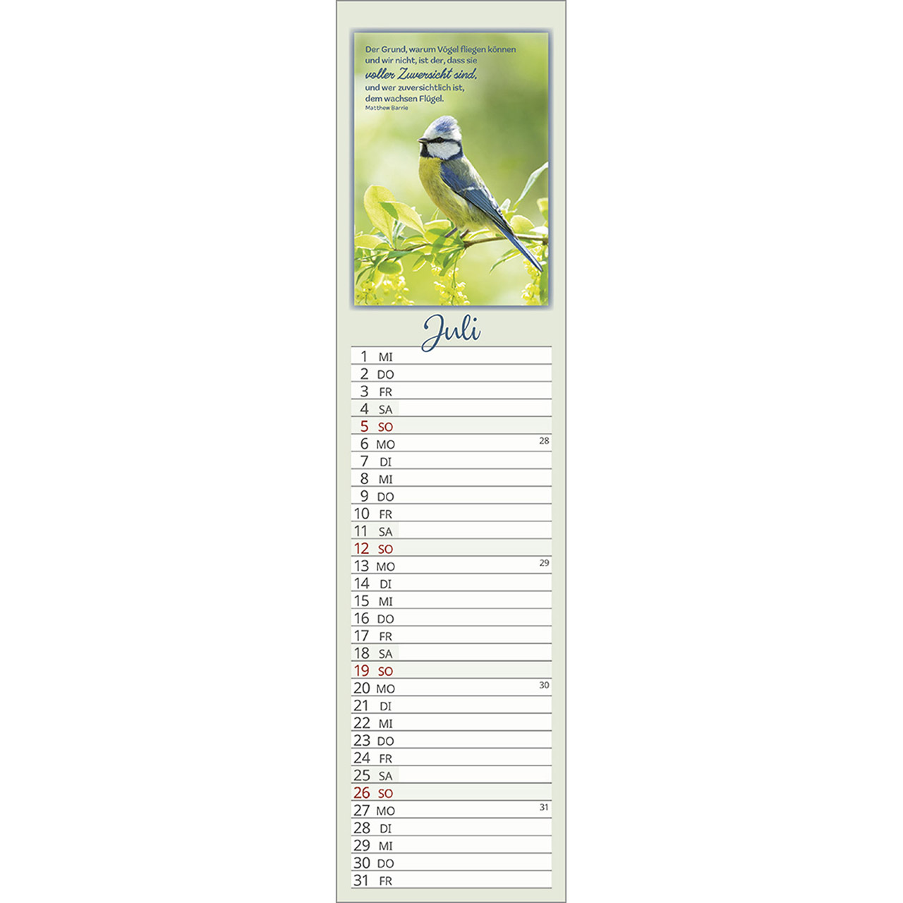 Terminkalender - Beflügelt und gehalten 2026