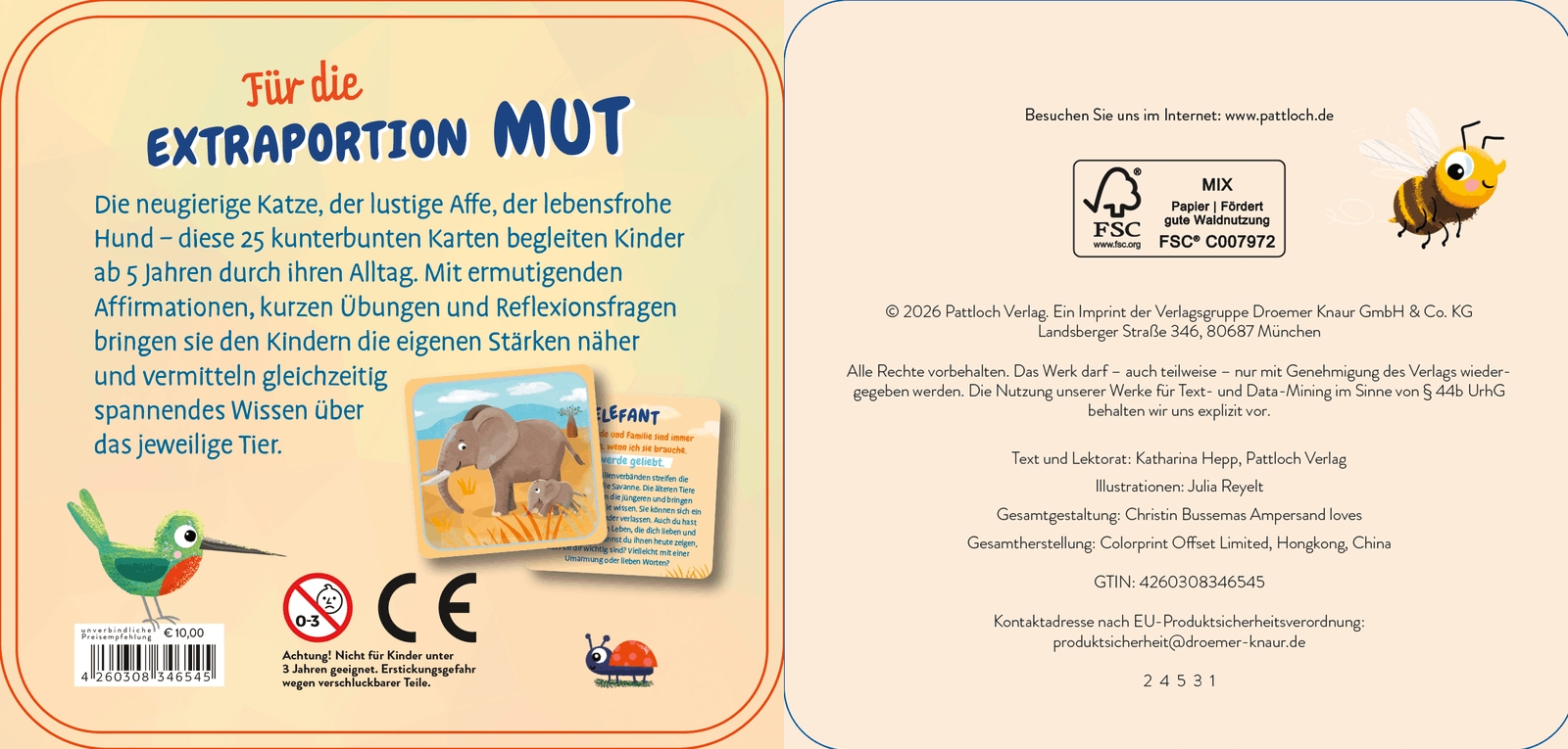 Karten-Box - Meine Mutmach-Tiere