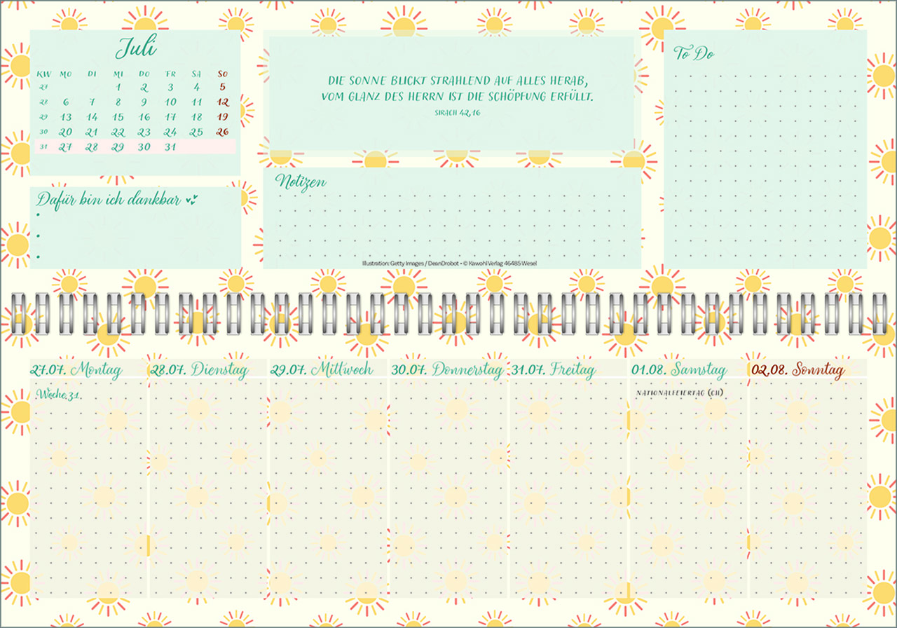 Tischkalender - Meine fröhlich-bunte Segenswoche 2026