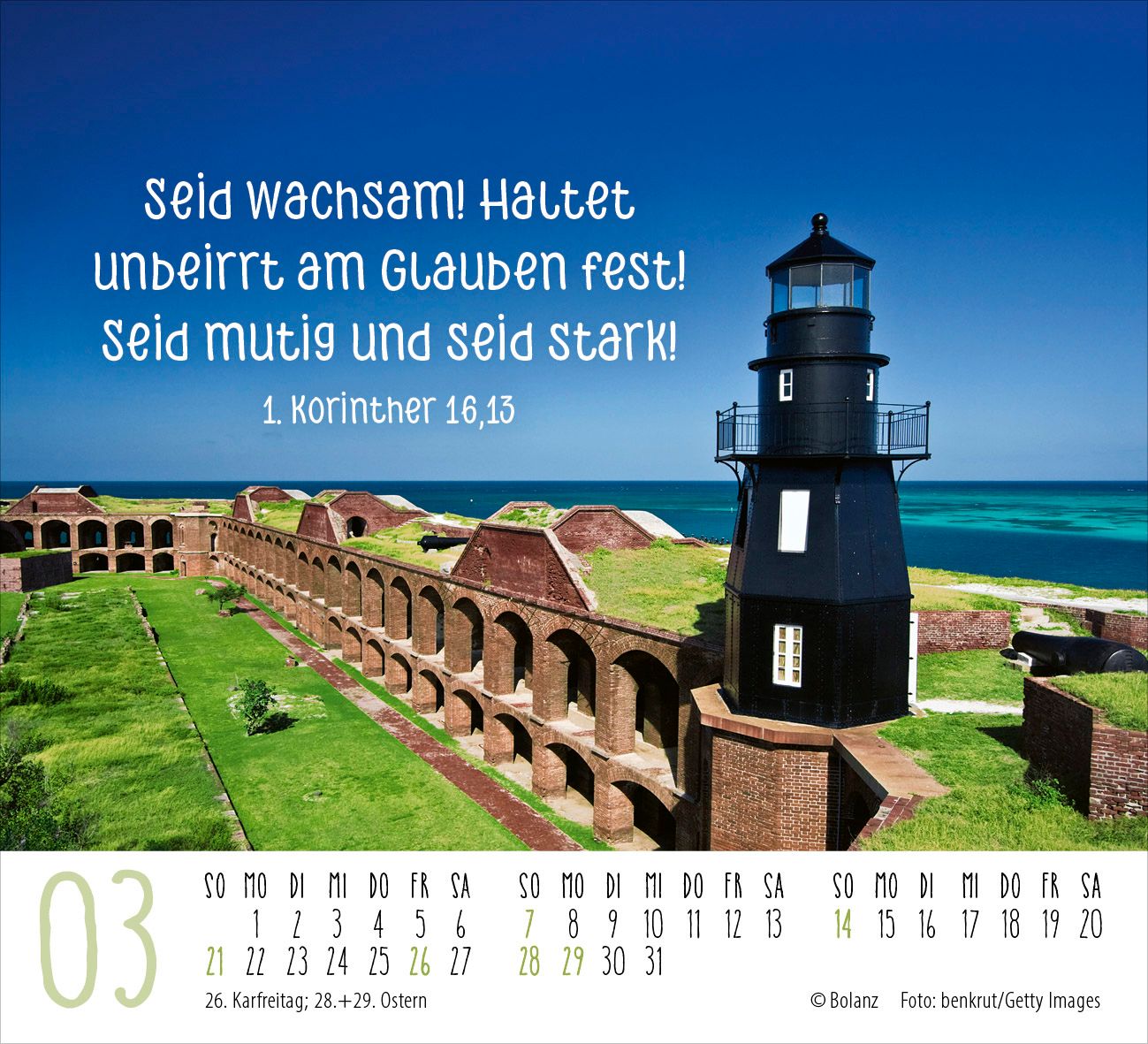 Aufstellkalender - Licht der Welt 2027 Minikalender