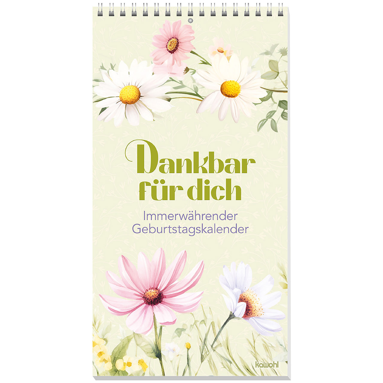 Dankbar für dich Immerwährender Kalender - Dankbar für dich - Aquarell Blumen