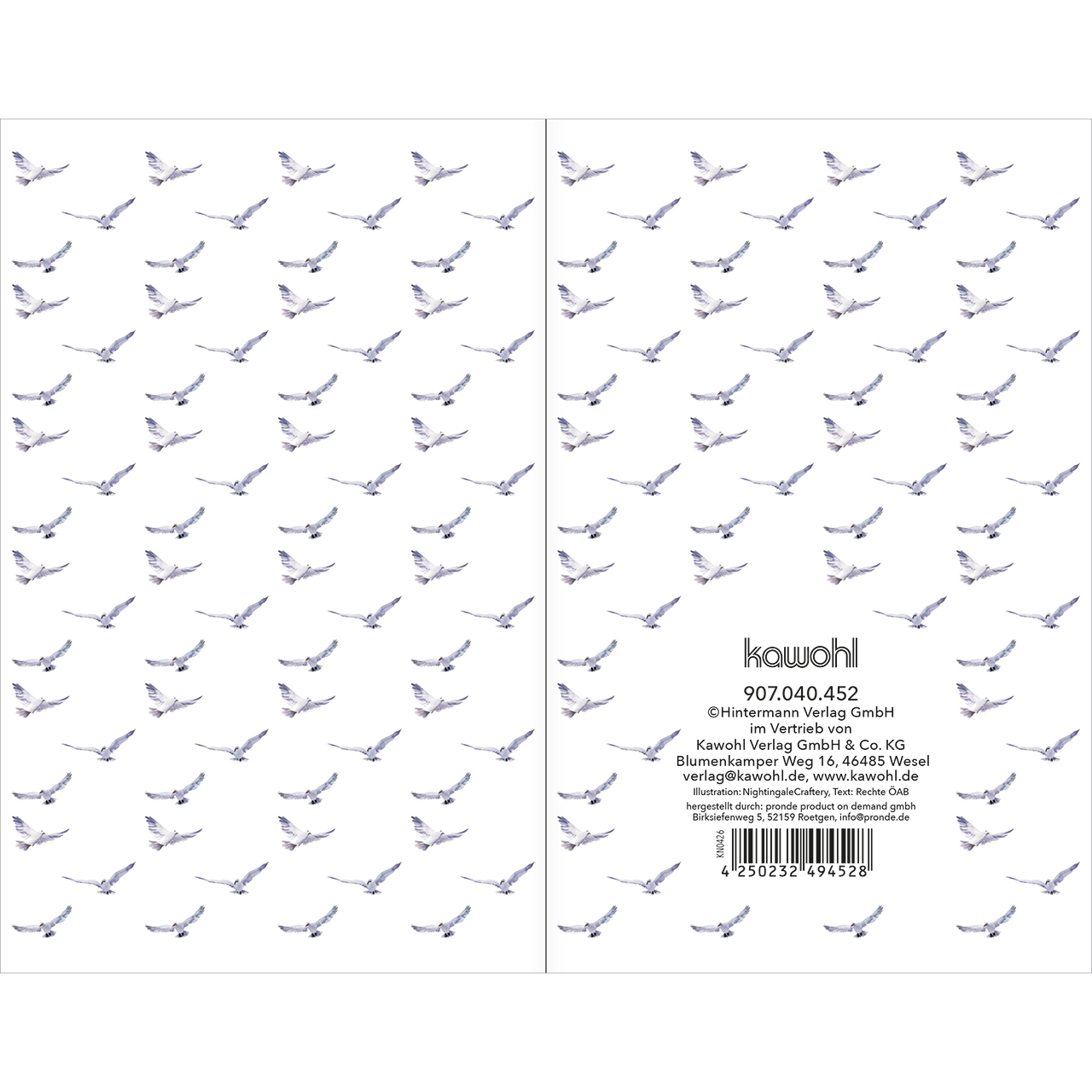 Notizbuch - Fürchte dich nicht, denn ich bin mit dir; - Grafik Leuchtturm Boot Möve Stenne Blumen Wasser Meer