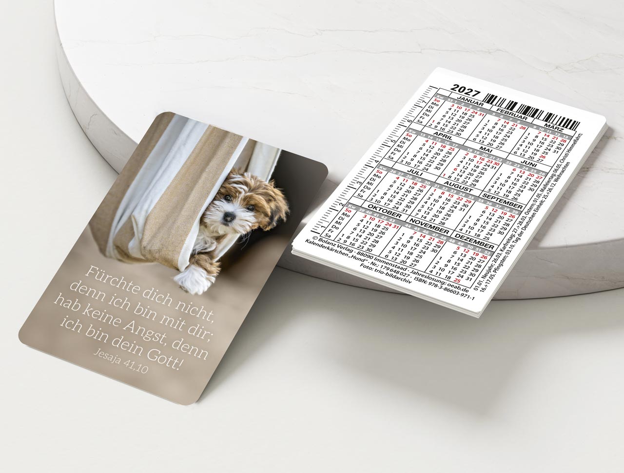 Spielkartenkalender - Spielkartenkalender Jahreslosung 2027 - Hund