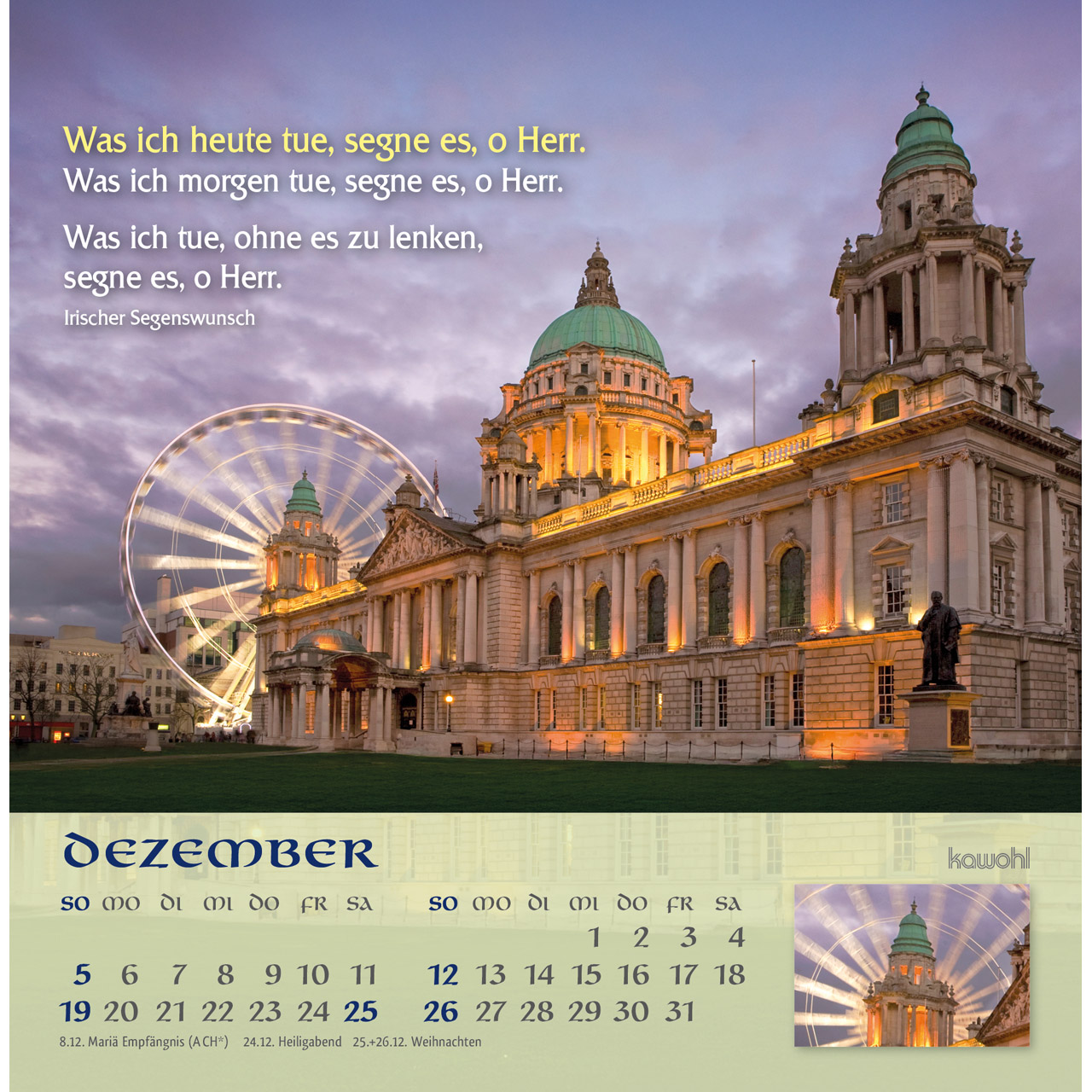Postkartenkalender - Möge Gott deinen Weg segnen 2027