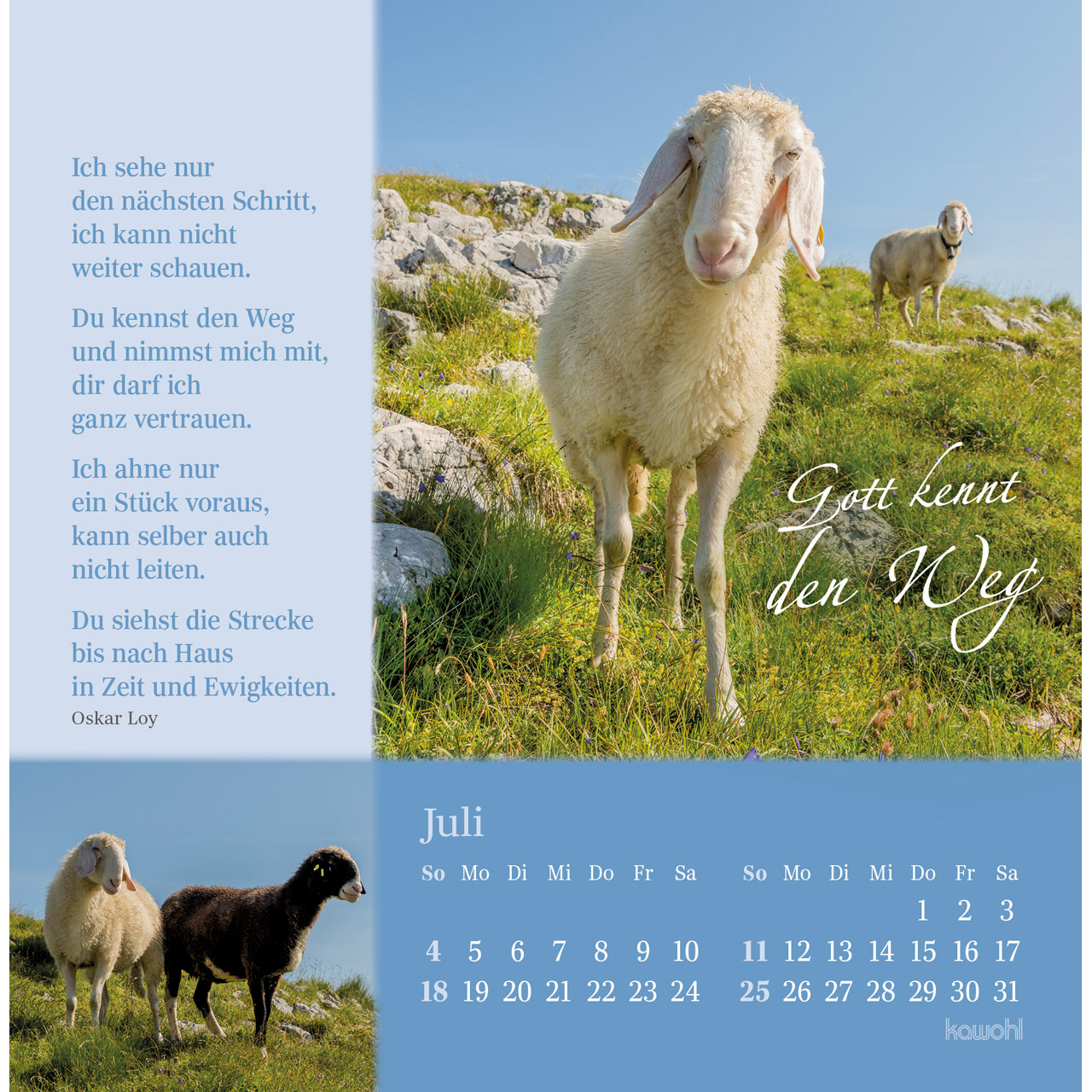 Postkartenkalender - Sei behütet und gesegnet 2027