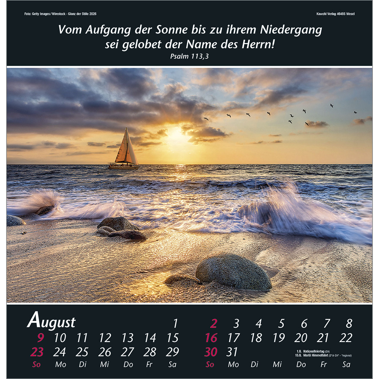 Wandkalender - Glanz der Stille 2026
